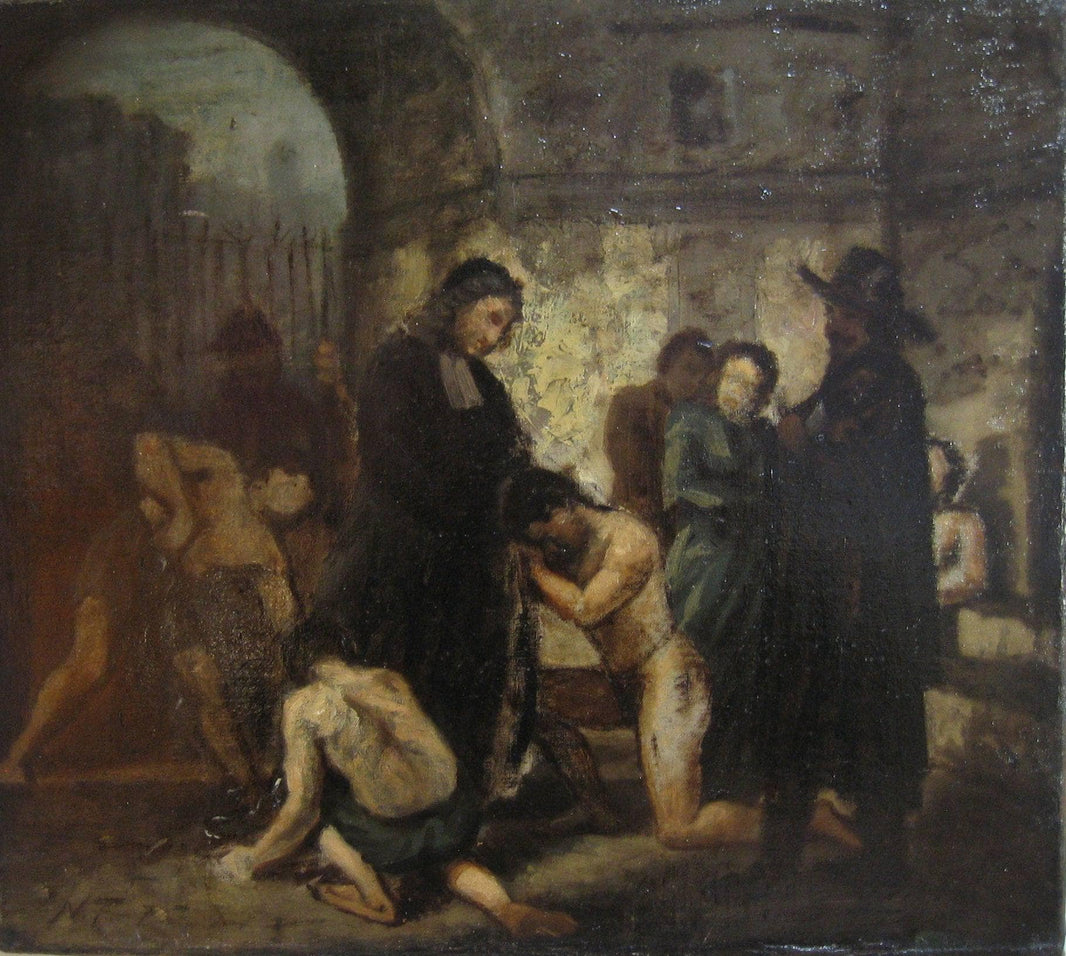 Raising of the Son of Theophilus and St Peter Enthroned by Nils Forsberg — hand-painted cultural oil painting reproduction on canvas