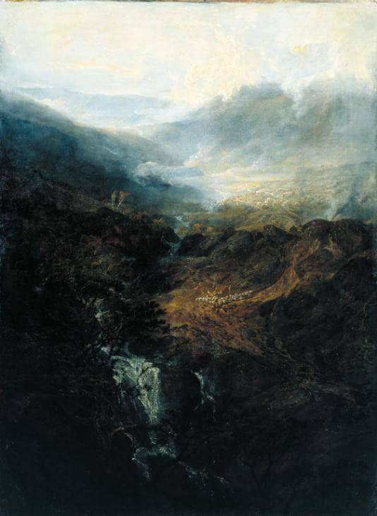 Morning Amongst the Coniston Fells, Cumberland by J.M.W. Turner — hand-painted landscape oil painting reproduction on canvas
