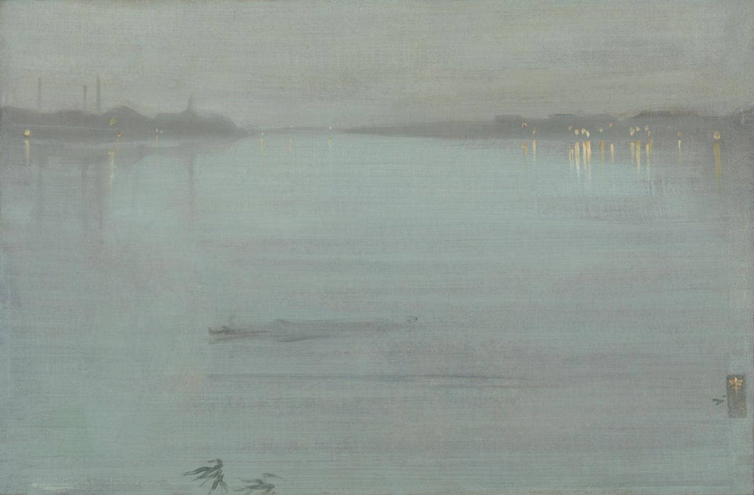 Nocturne in Blue and Silver: Cremorne Lights by James McNeill Whistler — hand-painted landscape oil painting reproduction on canvas