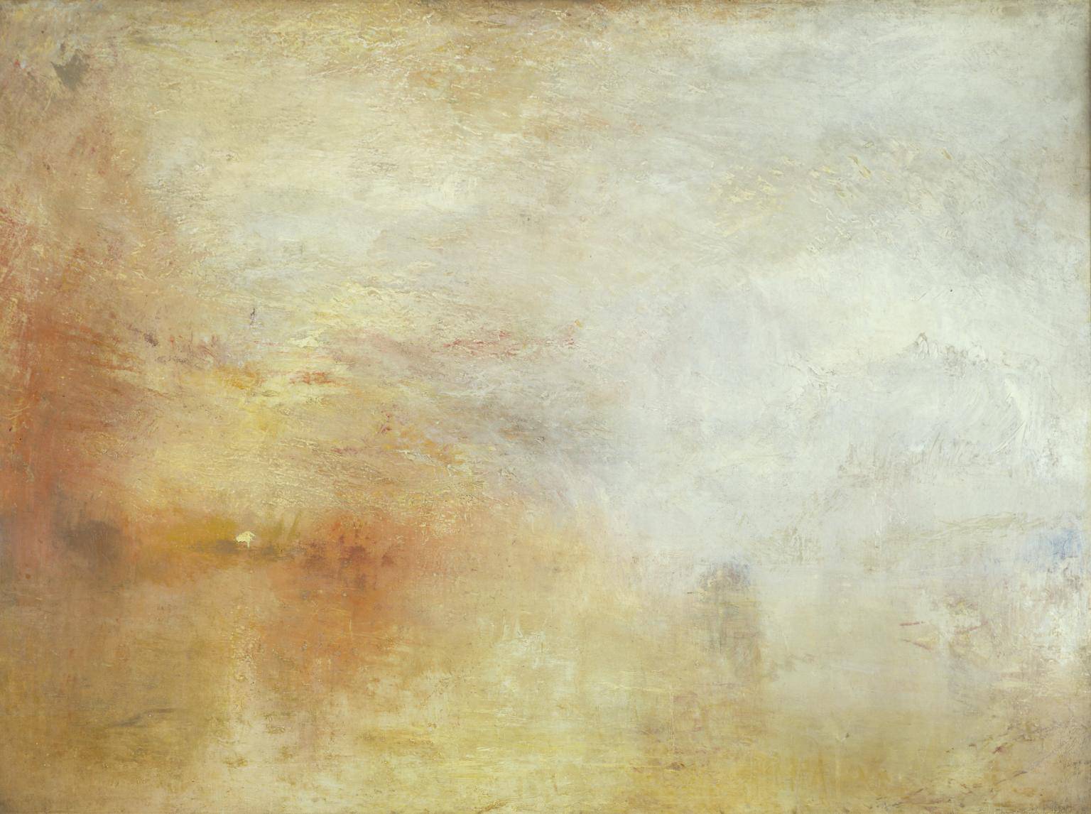 Sun Setting over a Lake - J.M.W. Turner