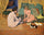 Naked Women with Cats in living room