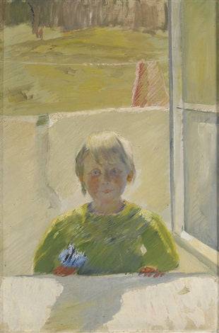 Nanna I Fönstret by Oda Krohg — hand-painted portrait oil painting reproduction on canvas