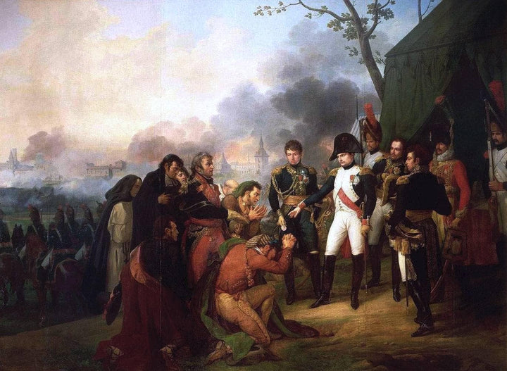 Napoleon at the gates of Madrid. 3 December 1808 by Carle Vernet — hand-painted portrait oil painting reproduction on canvas