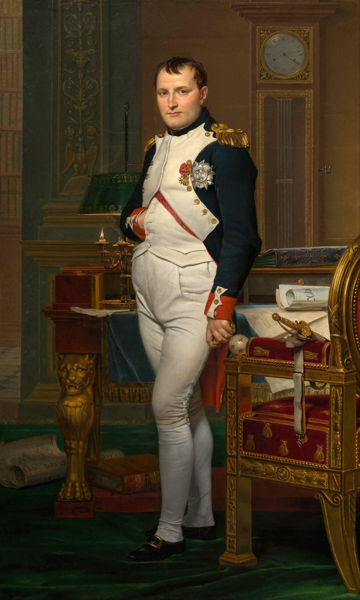 Napoleon Bonaparte in his Study at the Tuileries by Jacques-Louis David — hand-painted portrait oil painting reproduction on canvas