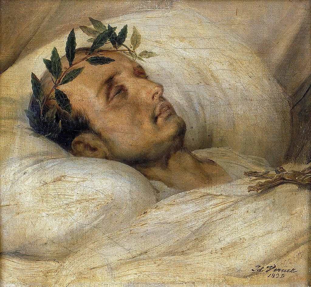 Napoleon I on his deathbed by Horace Vernet — hand-painted portrait oil painting reproduction on canvas