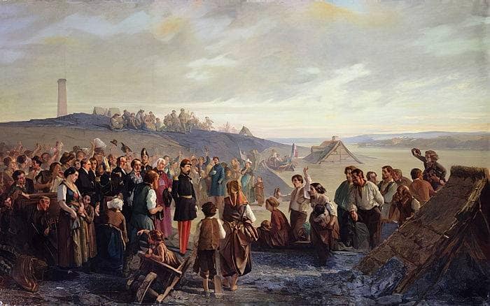 Napoleon III Visiting the Slate Quarries of Angers by Alexandre Antigna — hand-painted cultural oil painting reproduction on canvas