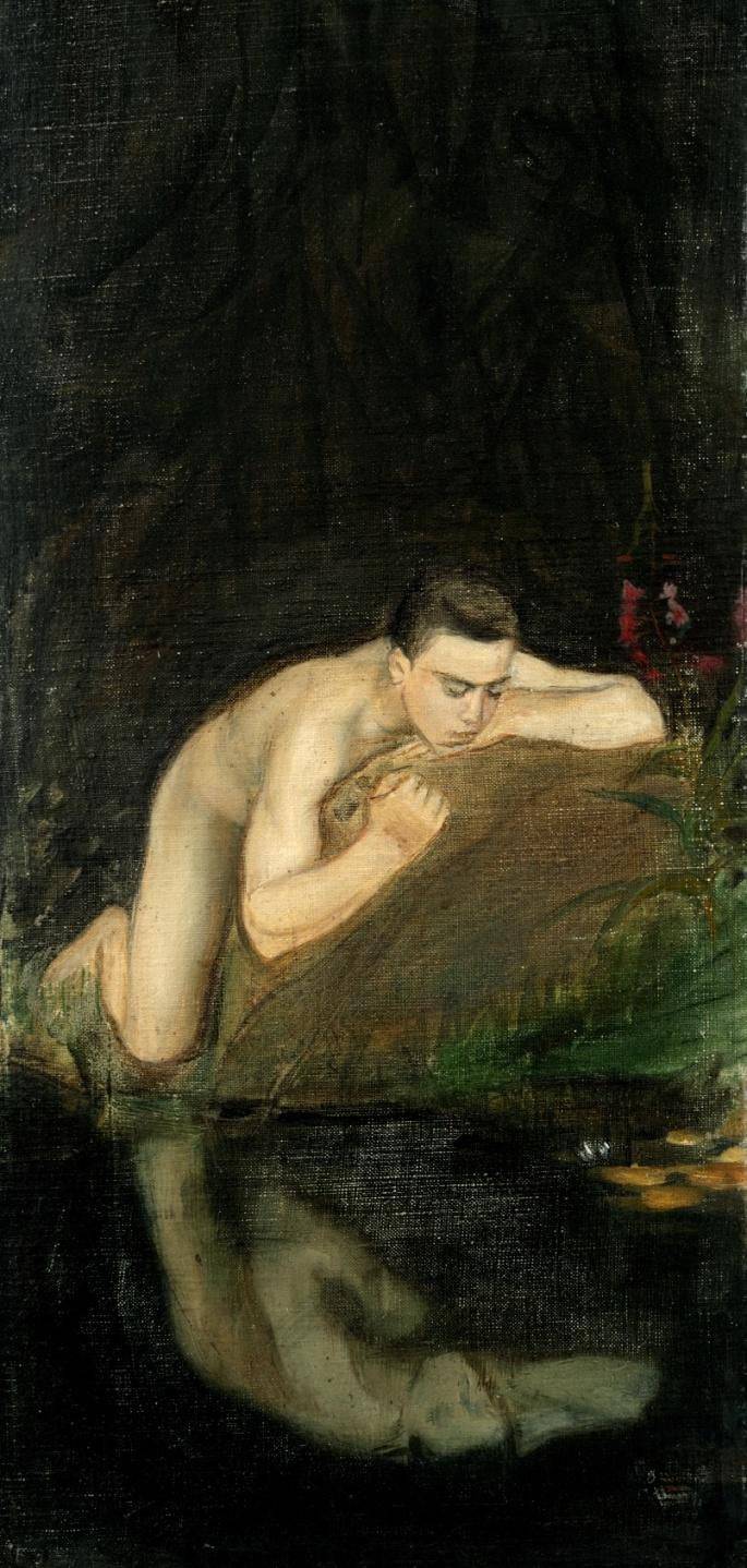 Narcissus by Magnus Enckell, hand-painted portrait oil painting reproduction on canvas