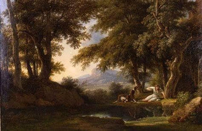 Narcissus reflecting in the water by Pierre-Henri de Valenciennes — oil painting reproduction