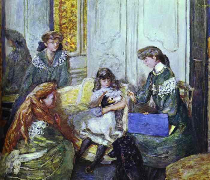 Natanson Girls by Pierre Bonnard — hand-painted portrait oil painting reproduction on canvas