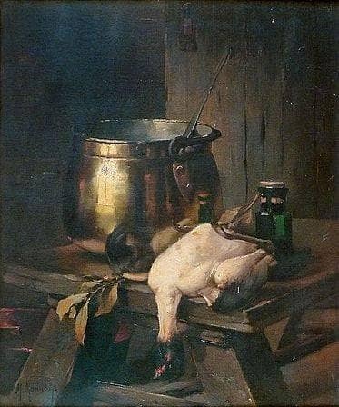 Still Life with Brass by Maurice Louis Monnot — oil painting reproduction