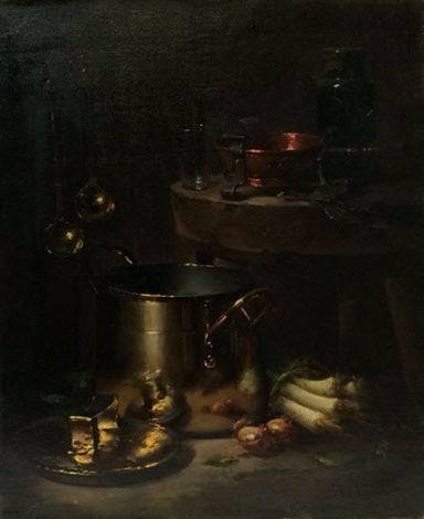 Still Life with Brass - Maurice Louis Monnot