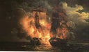 Naval Battle for the Islands of Loz, 7 February 1813 by Louis-Philippe Crépin — ships oil painting wall art, Romanticism