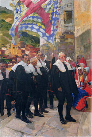 Navarre, the Town Council of Roncal - Joaquín Sorolla