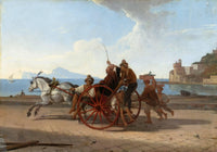 Neapolitan carriage with monk