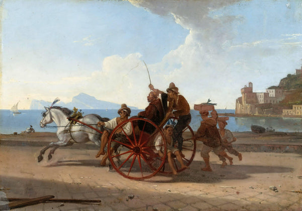 Neapolitan carriage with monk