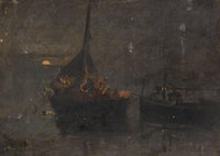 Neapolitan Fishing Boats at Night