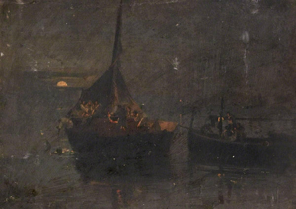 Neapolitan Fishing Boats at Night