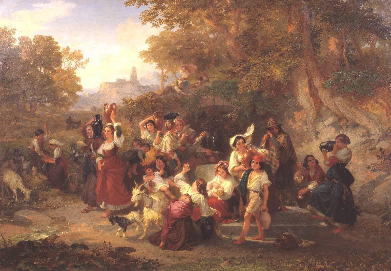 Neapolitan Peasants at a Fountain