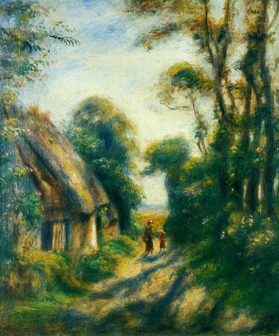 Near Berneval by Pierre-Auguste Renoir — hand-painted botanical oil painting reproduction on canvas