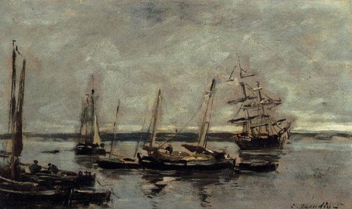 Near Camaret by Eugene Boudin — hand-painted nautical oil painting reproduction on canvas