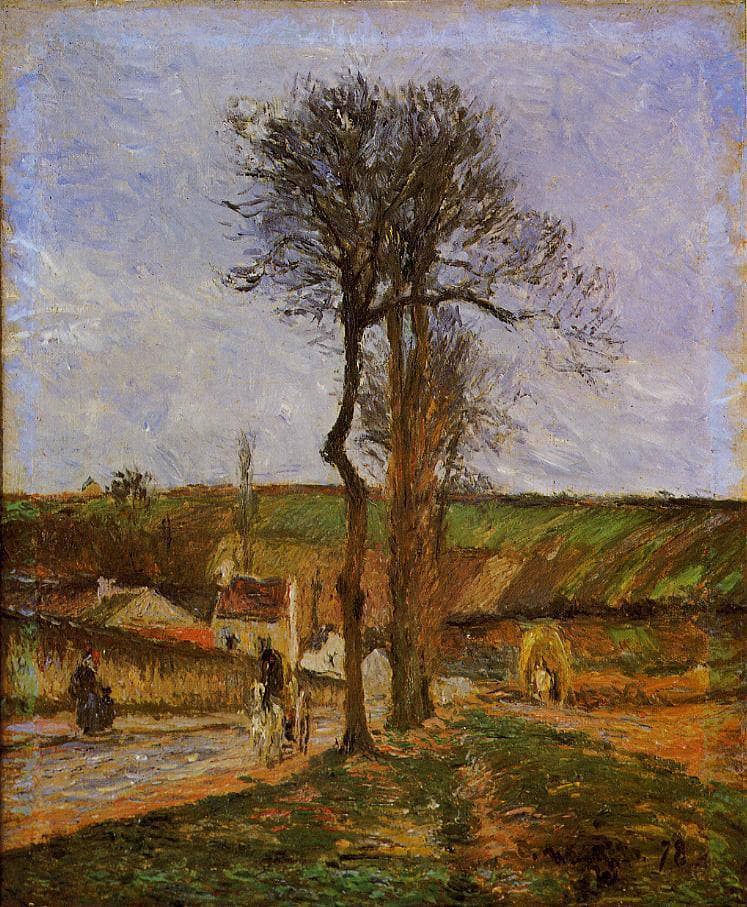 Near Pointoise by Camille Pissarro — hand-painted botanical oil painting reproduction on canvas