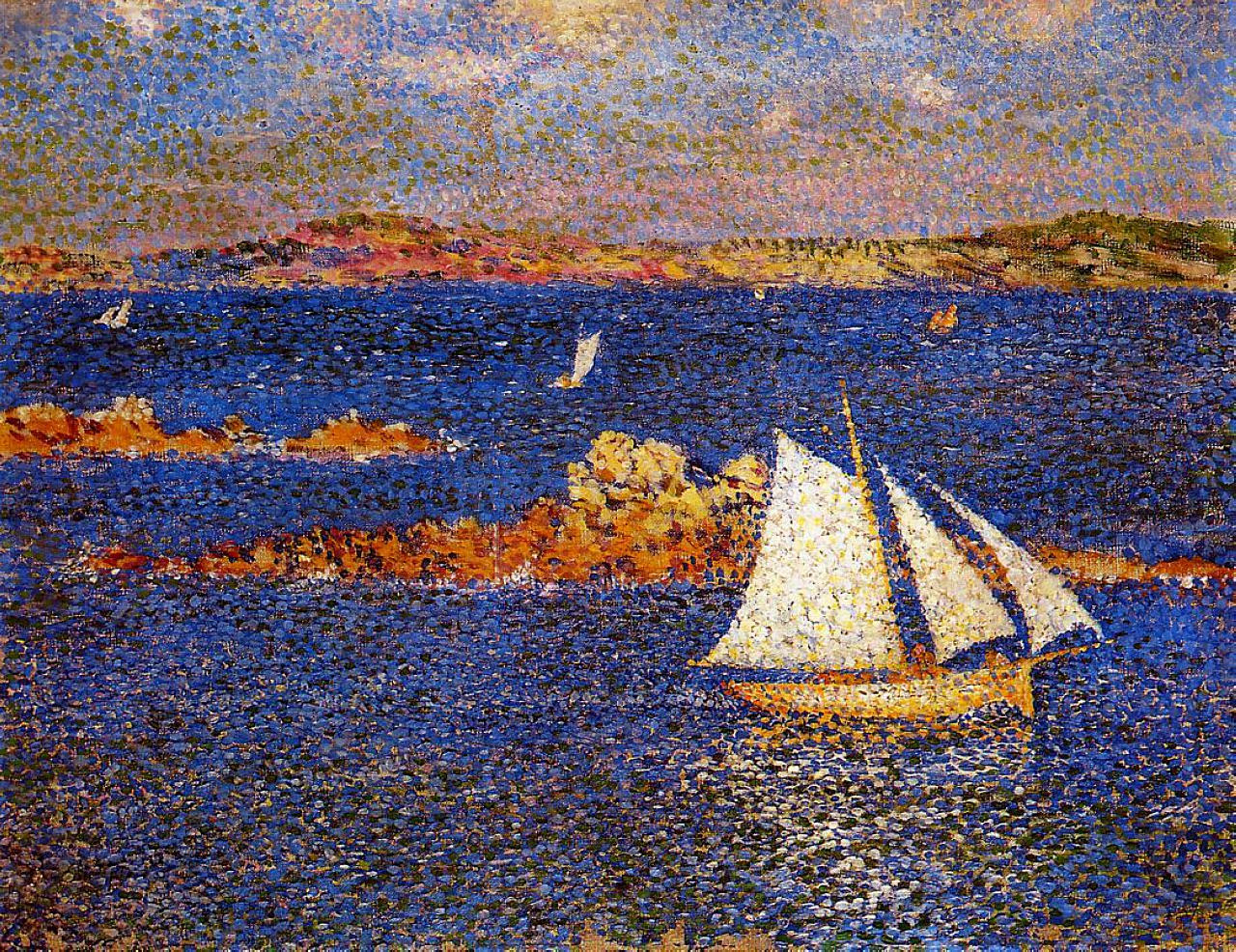 Near the Rocks of Per Kiridec - Theo van Rysselberghe