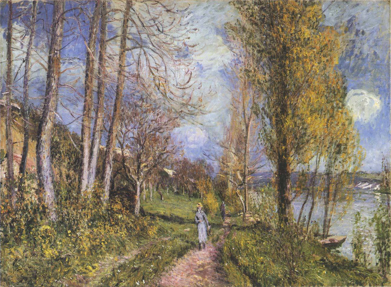 Near the Seine at By - Alfred Sisley