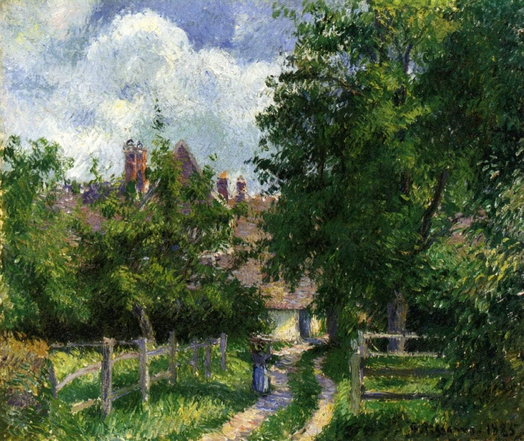 Neaufles Sant Martin, near Gisors by Camille Pissarro — hand-painted botanical oil painting reproduction on canvas