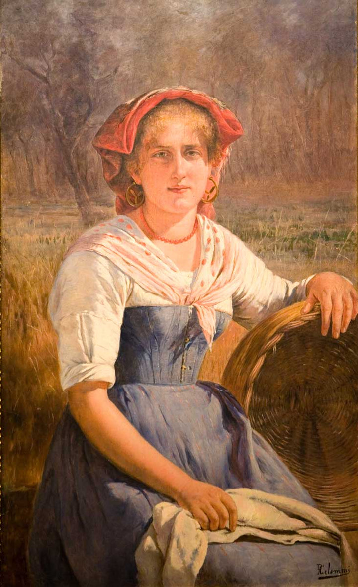 Nellina by Pasquale Celommi — hand-painted portrait oil painting reproduction on canvas