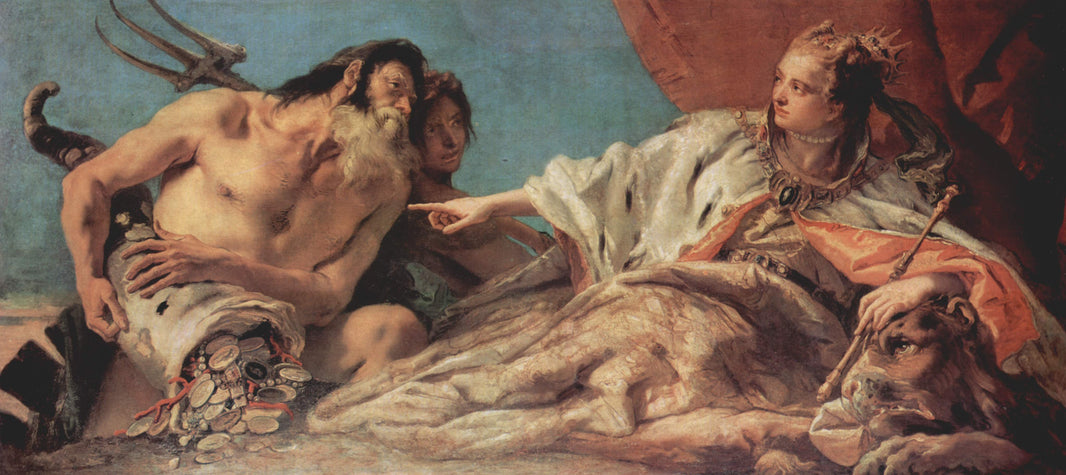 Neptune Offering Gifts to Venice by Giovanni Battista Tiepolo, hand-painted cultural oil painting reproduction on canvas