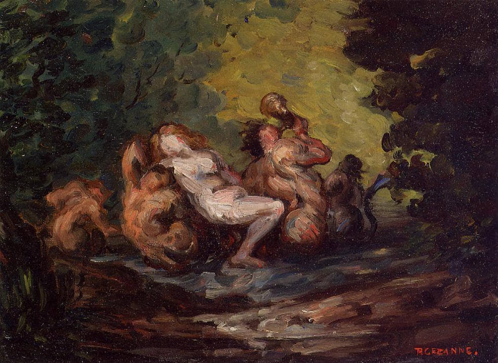 Neried and Tritons by Paul Cezanne — hand-painted abstract oil painting reproduction on canvas