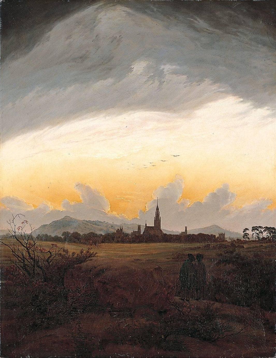 Neubrandenburg in the Morning Mist by Caspar David Friedrich — hand-painted eco oil painting reproduction on canvas