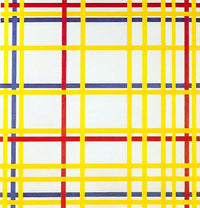 New York City I by Piet Mondrian — hand-painted abstract oil painting reproduction on canvas