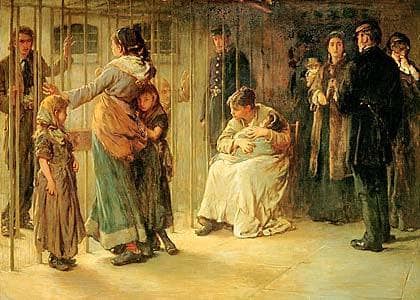 Newgate, Committed for Trial by Frank Holl — hand-painted portrait oil painting reproduction on canvas