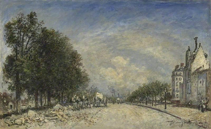 The Boulevard de Port-Royal, Paris by Johan Jongkind — hand-painted landscape oil painting reproduction on canvas