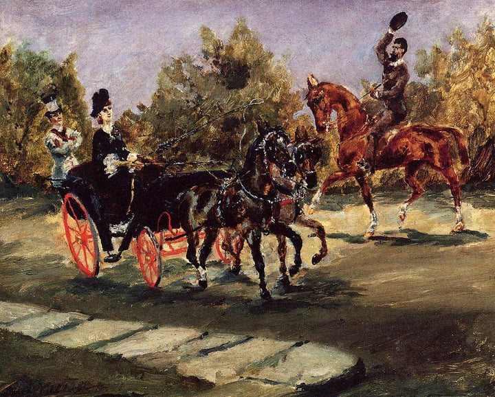 Nice, on the Promenade des Anglais by Henri de Toulouse-Lautrec — hand-painted animal oil painting reproduction on canvas
