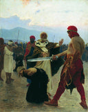 Nicholas of Myra eliminates the death of three innocent prisoners by Ilya Repin — group oil painting wall art, Realism