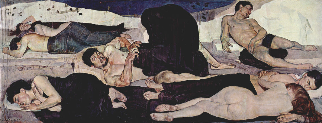 Night by Ferdinand Hodler, hand-painted abstract oil painting reproduction on canvas