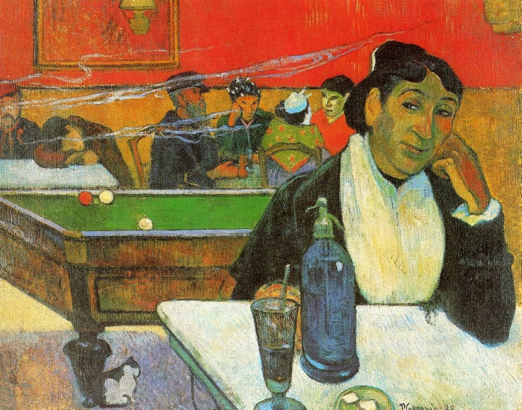 Night Cafe in Arles (Madame Ginoux) by Paul Gauguin — hand-painted portrait oil painting reproduction on canvas