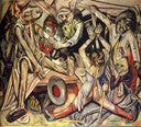 Night by Max Beckmann — hand-painted abstract oil painting reproduction on canvas