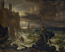 Night Piece from the Closing Scene of 'Rene' by Chateaubriand by Franz Ludwig Catel — seascapes oil painting wall art, Romanticism