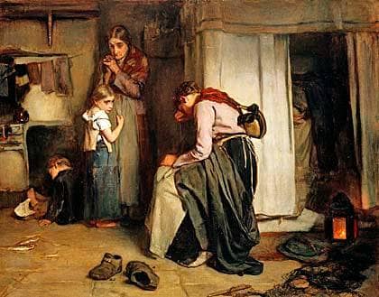 No Tidings from the Sea by Frank Holl — hand-painted portrait oil painting reproduction on canvas