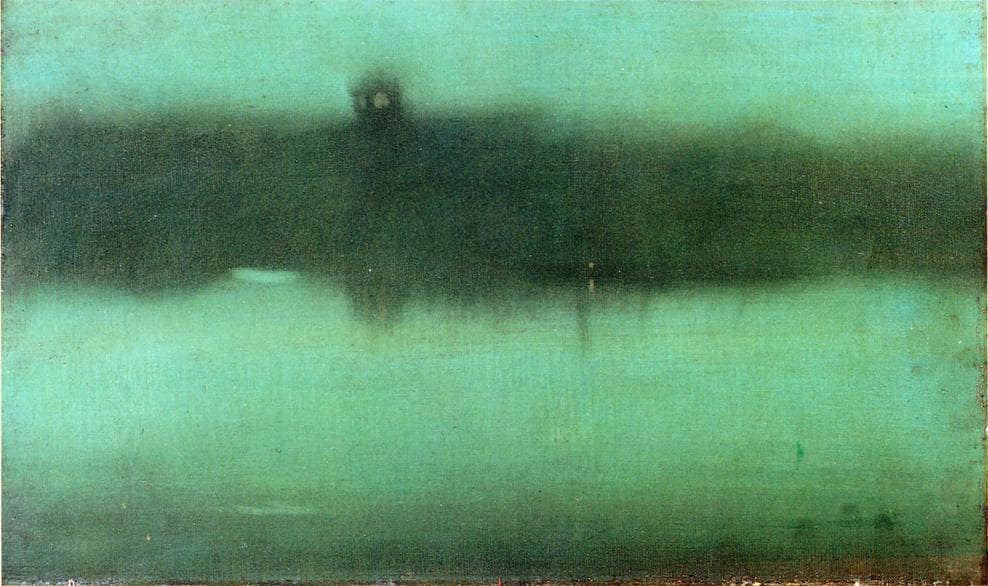 Nocturne Grey and Silver by James McNeill Whistler — hand-painted landscape oil painting reproduction on canvas