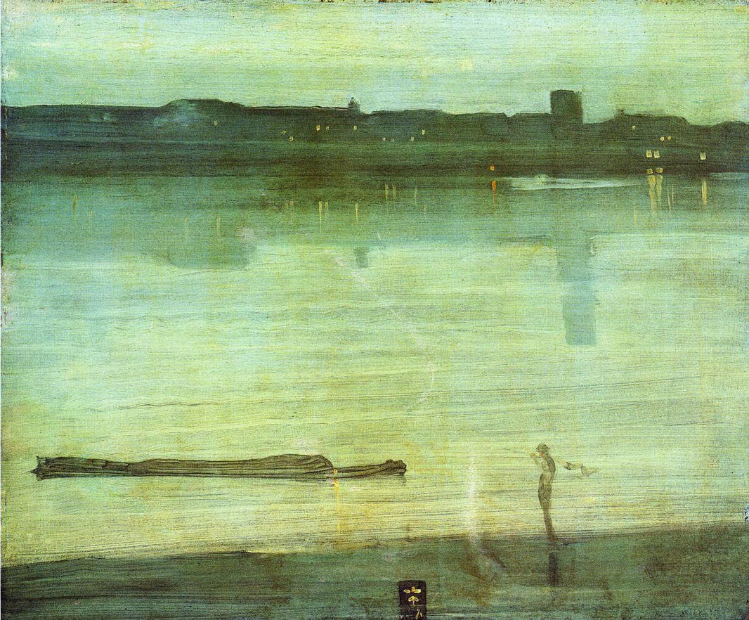 Nocturne in Blue and Green by James McNeill Whistler — hand-painted landscape oil painting reproduction on canvas