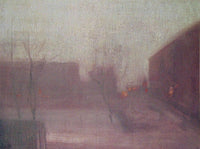 Nocturne Trafalgar Square Chelsea Snow by James McNeill Whistler — hand-painted botanical oil painting reproduction on canvas