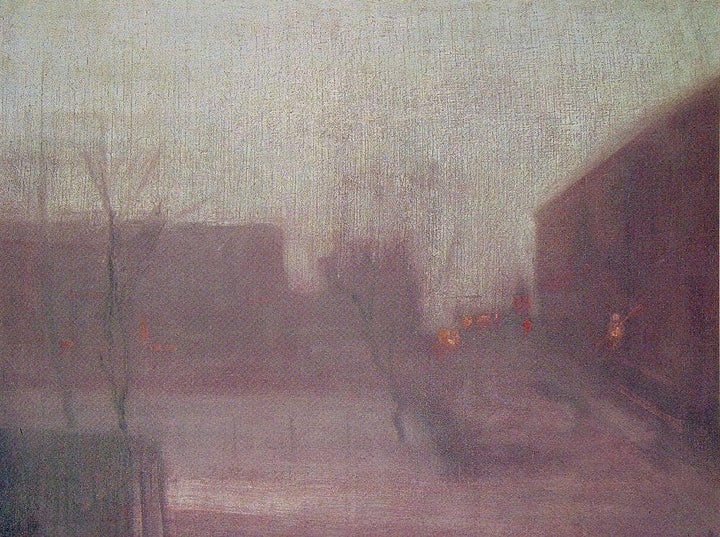Nocturne Trafalgar Square Chelsea Snow by James McNeill Whistler — hand-painted botanical oil painting reproduction on canvas