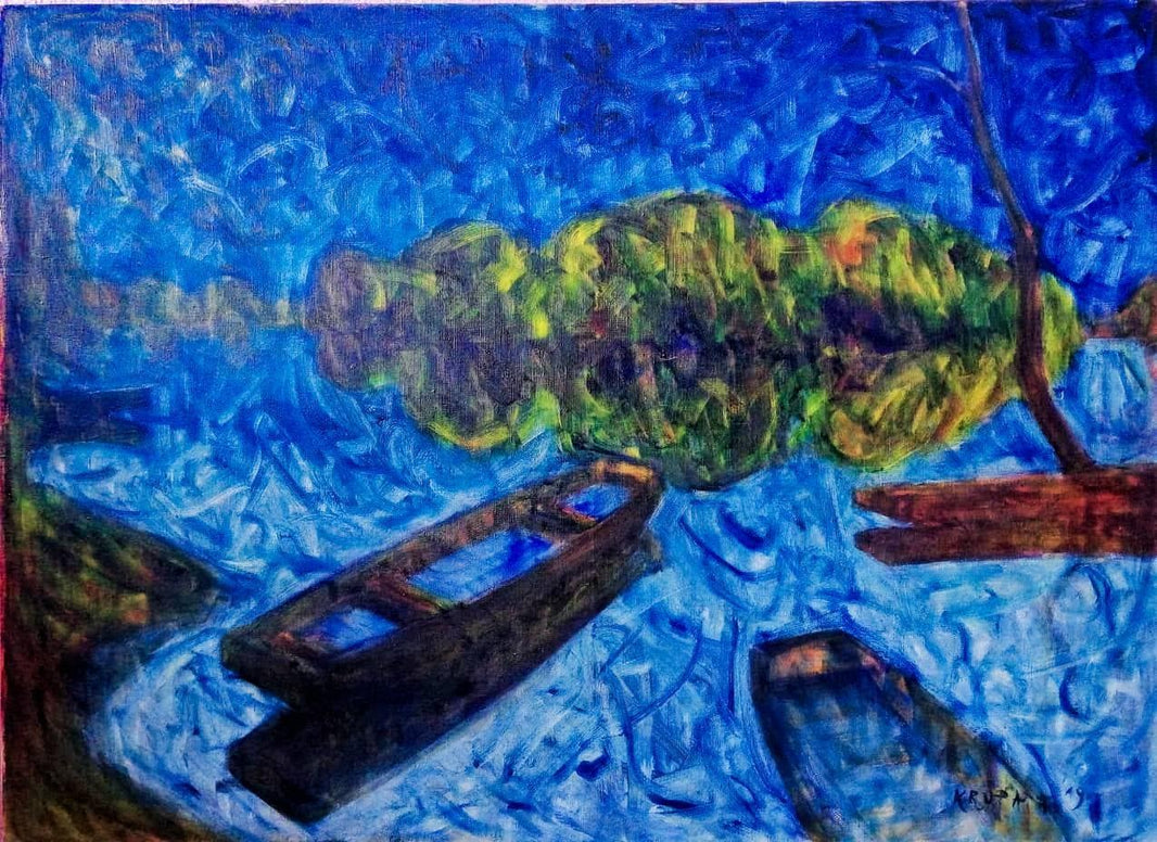 Nocturno by Alfred Freddy Krupa — hand-painted abstract oil painting reproduction on canvas