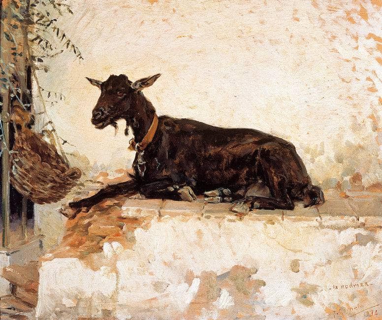 Nodriza by José Garnelo — hand-painted animal oil painting reproduction on canvas