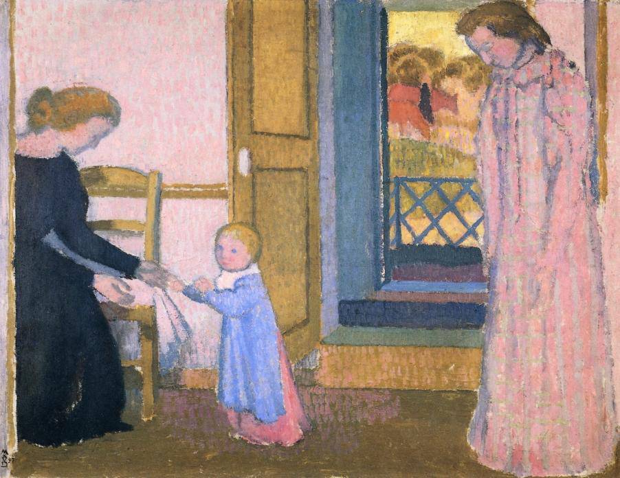 Noele's First Steps by Maurice Denis, hand-painted portrait oil painting reproduction on canvas
