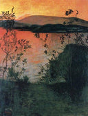 Noite 2 by Harald Sohlberg — mountain oil painting wall art